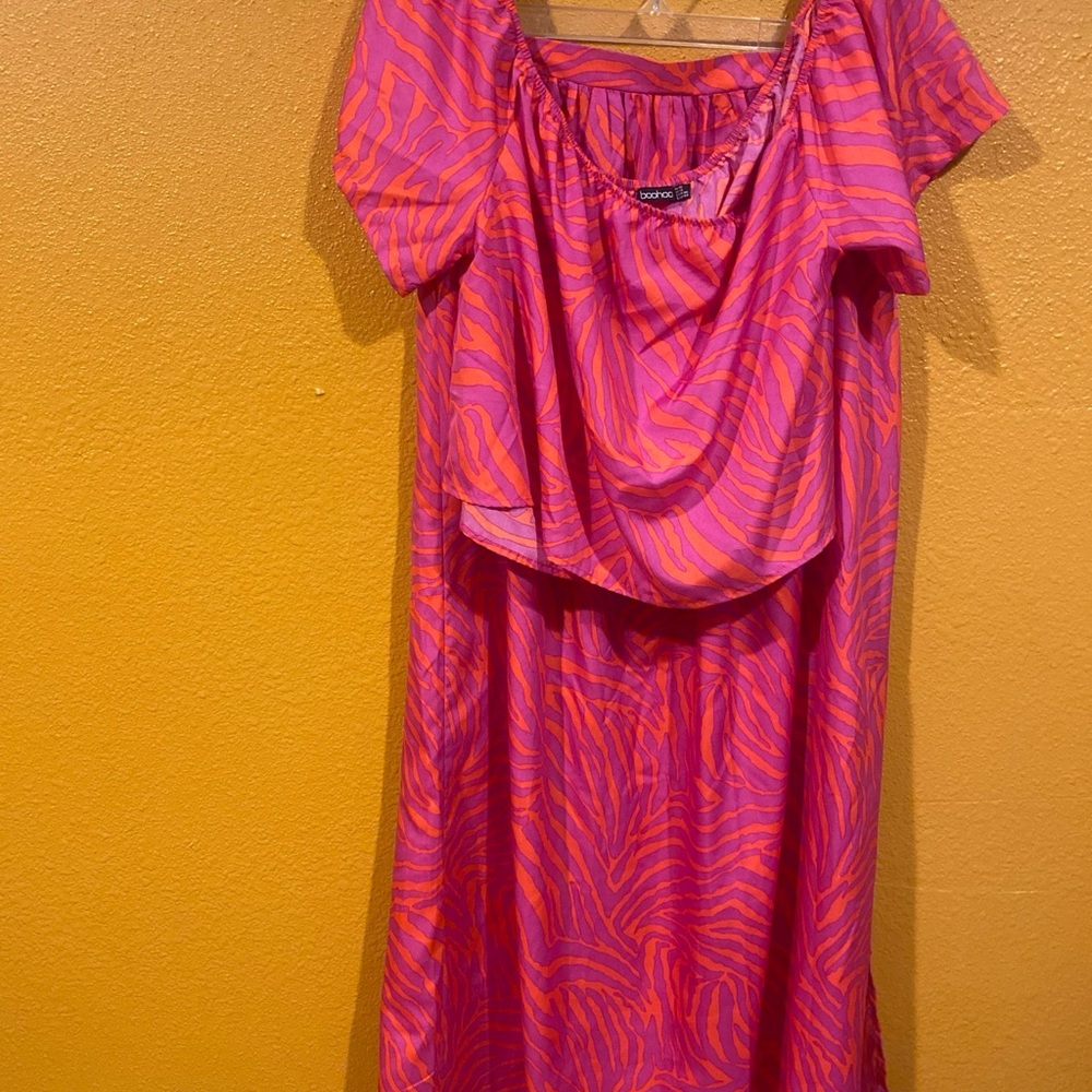 Boohoo Zebra Pink And Orange 2pcs View 2